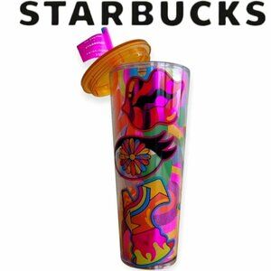 Starbucks Pride 2023 Tim Singleton Glitter Cold Cup Venti 24oz NWT Collectible